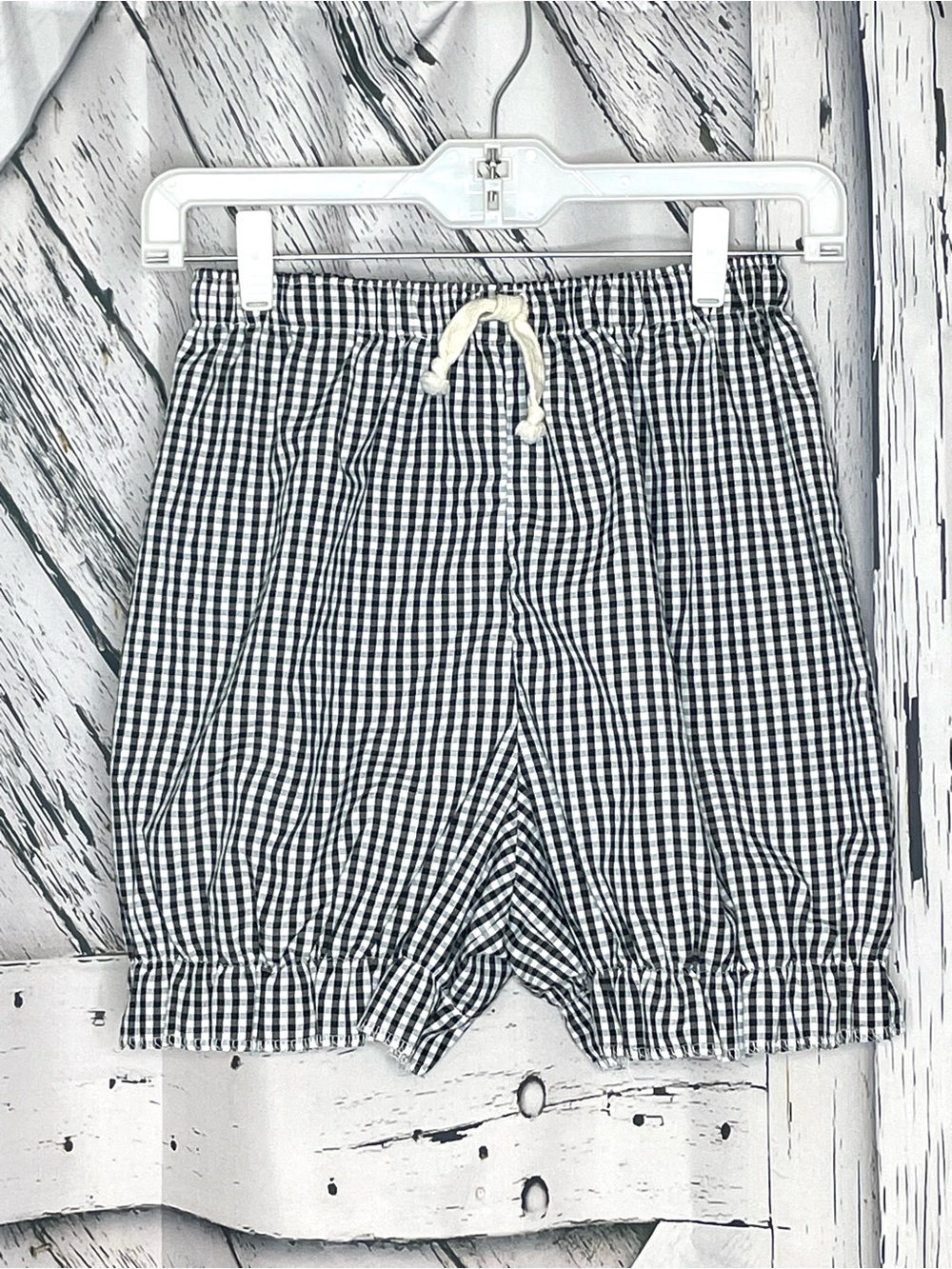 Cabanon Gingham Bloomer Shorts Black & White Small